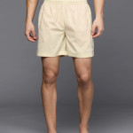 Men Yellow Solid Swim Shorts