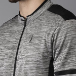 Men Grey Self Design Lightweight Jacket