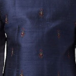 Midnight Blue Kurta Set With Nehru Jacket